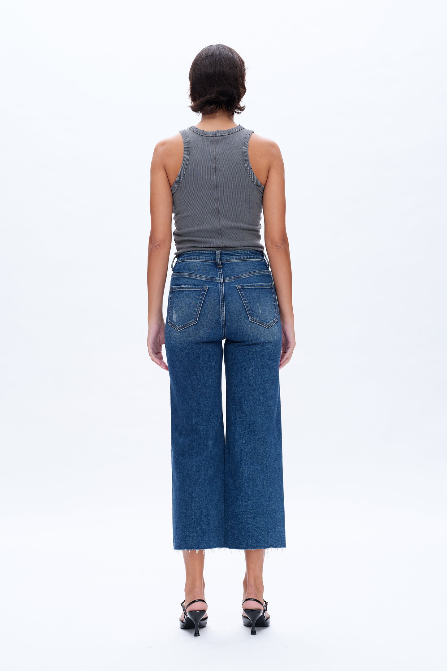 HIGH RISE WIDE LEG JEANS BYW8015 SURF