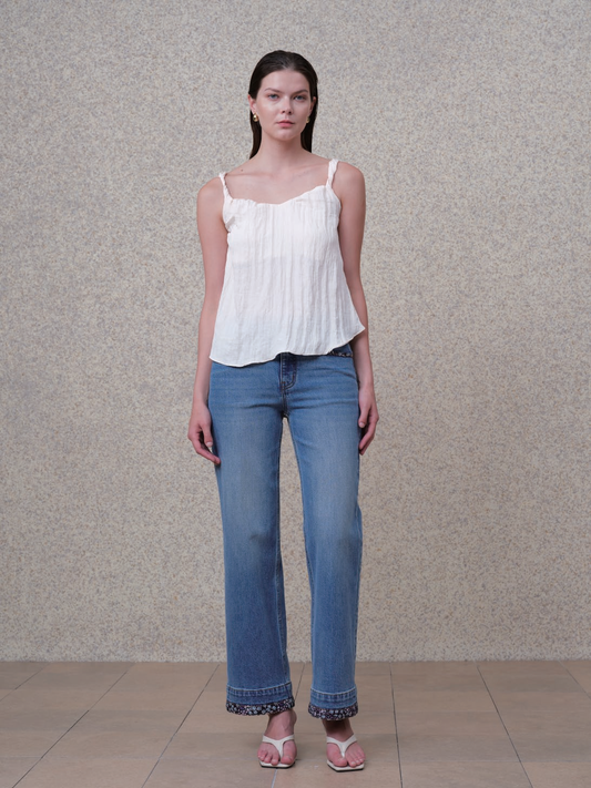 HONG KONG M-HIGH RISE ANKLE CUFFED STRAIGHT JEANS BYT5354
