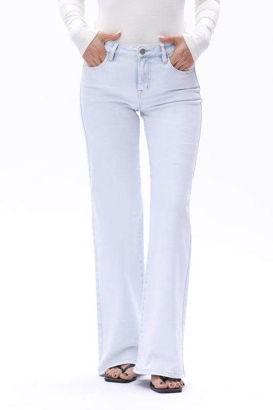 ZEPHYRINE MID RISE WIDE LEG BYW8119 LIGHT BLUE