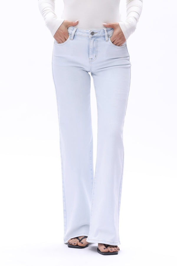 ZEPHYRINE MID RISE WIDE LEG BYW8119 LIGHT BLUE