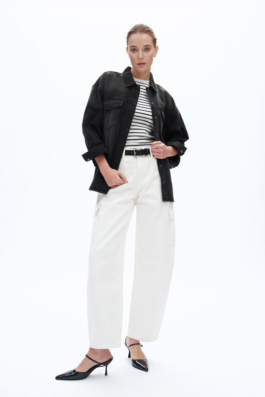 LOW RISE BARREL LEG CARGO