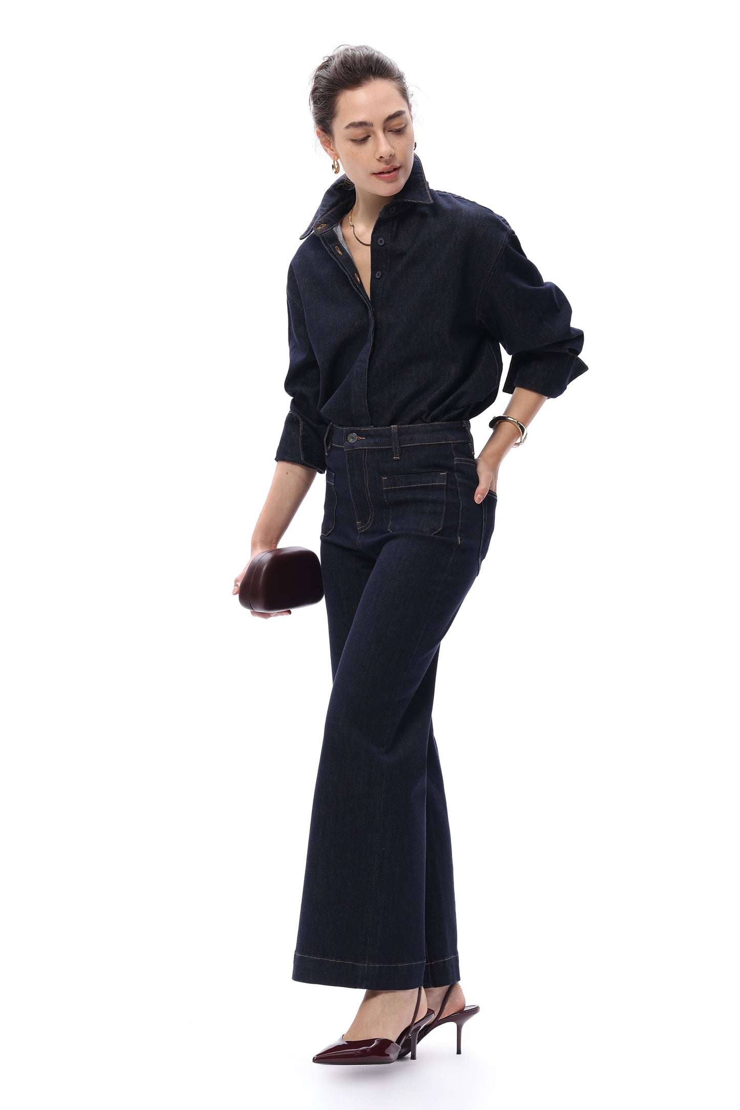 HIGH RISE WIDE LEG BYW8235 (BYJJ004) RINSE WASH