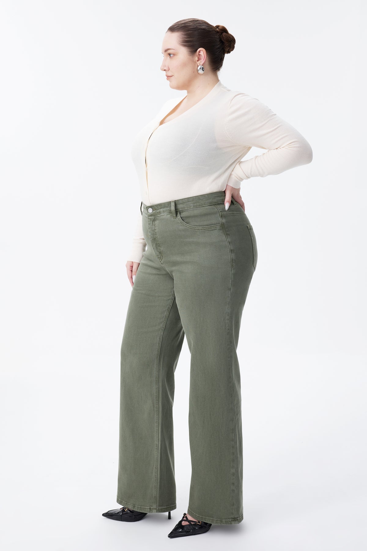 PLUS MID RISE STRAIGHT BYT5198-P GREEN