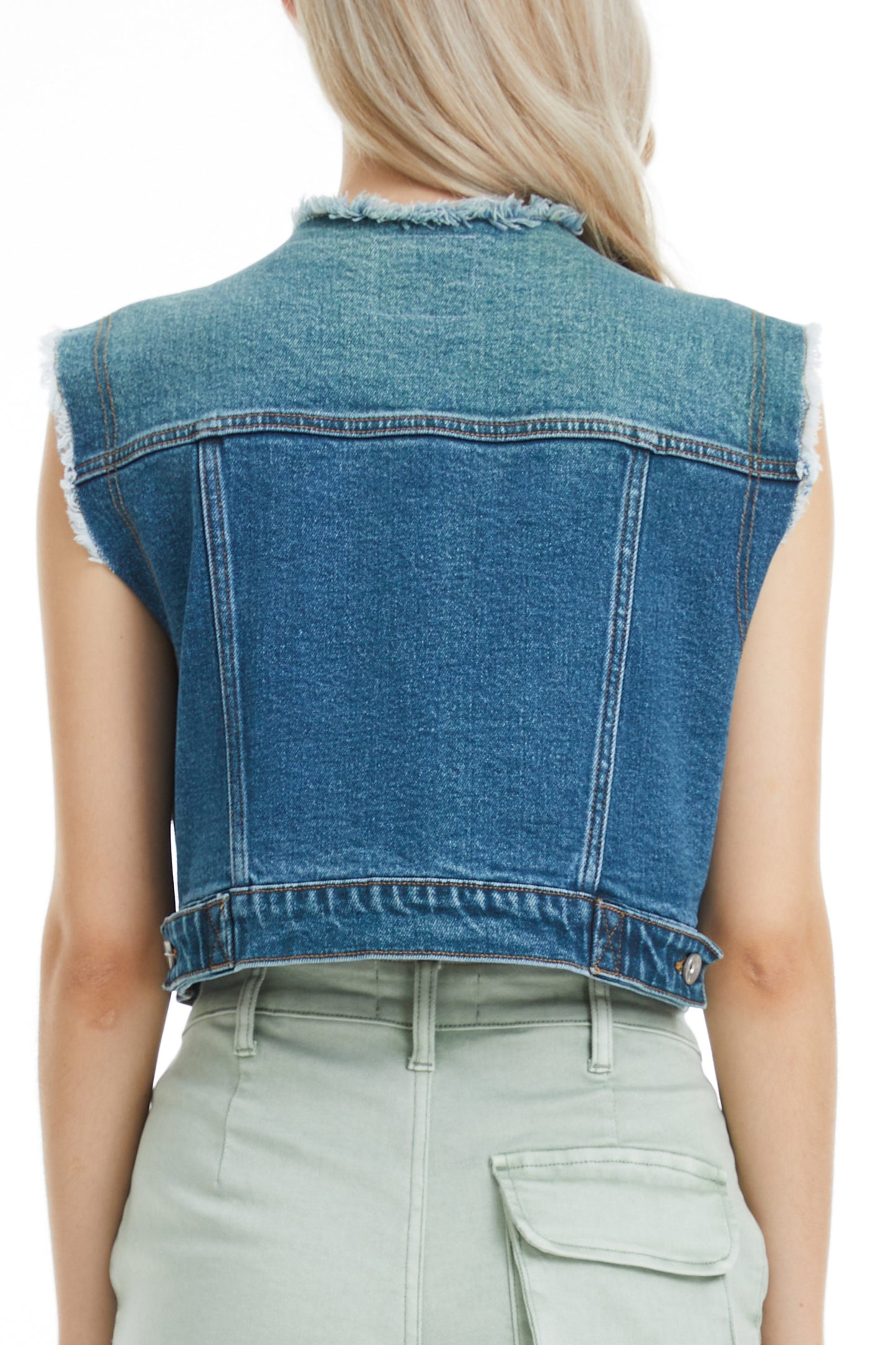 CASSIE DENIM VEST BYV4001 (BYLY013) TURKISH GREEN