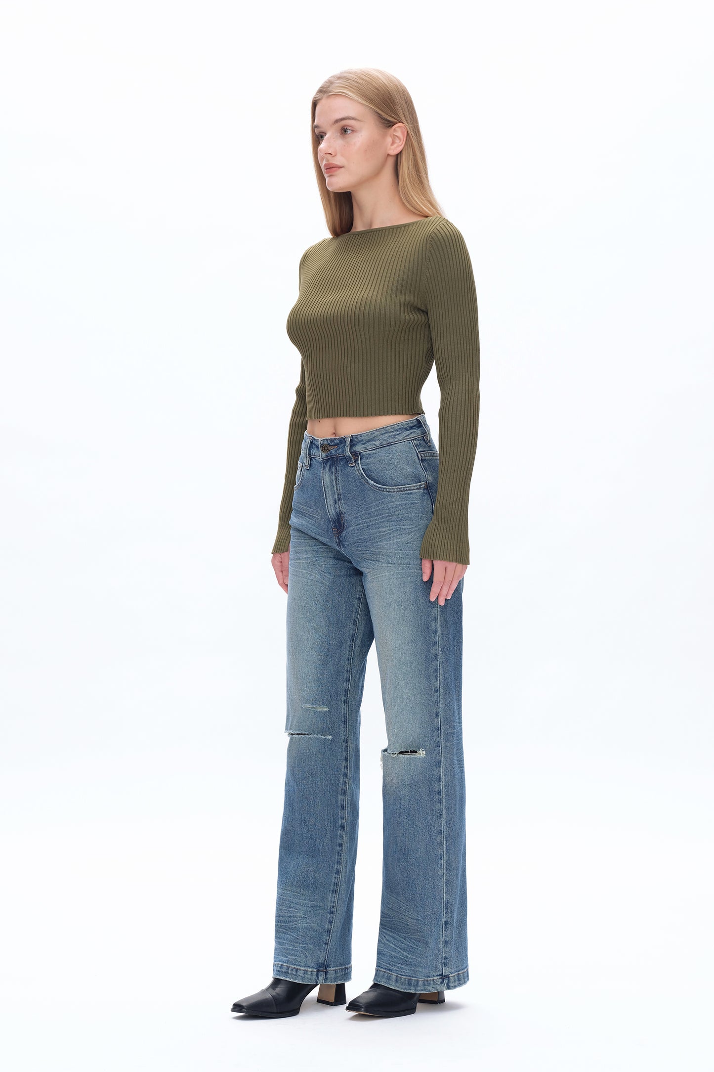 SUPER HIGH RISE WIDE LEG JEANS BYW8133 (BYHE039) RETRO