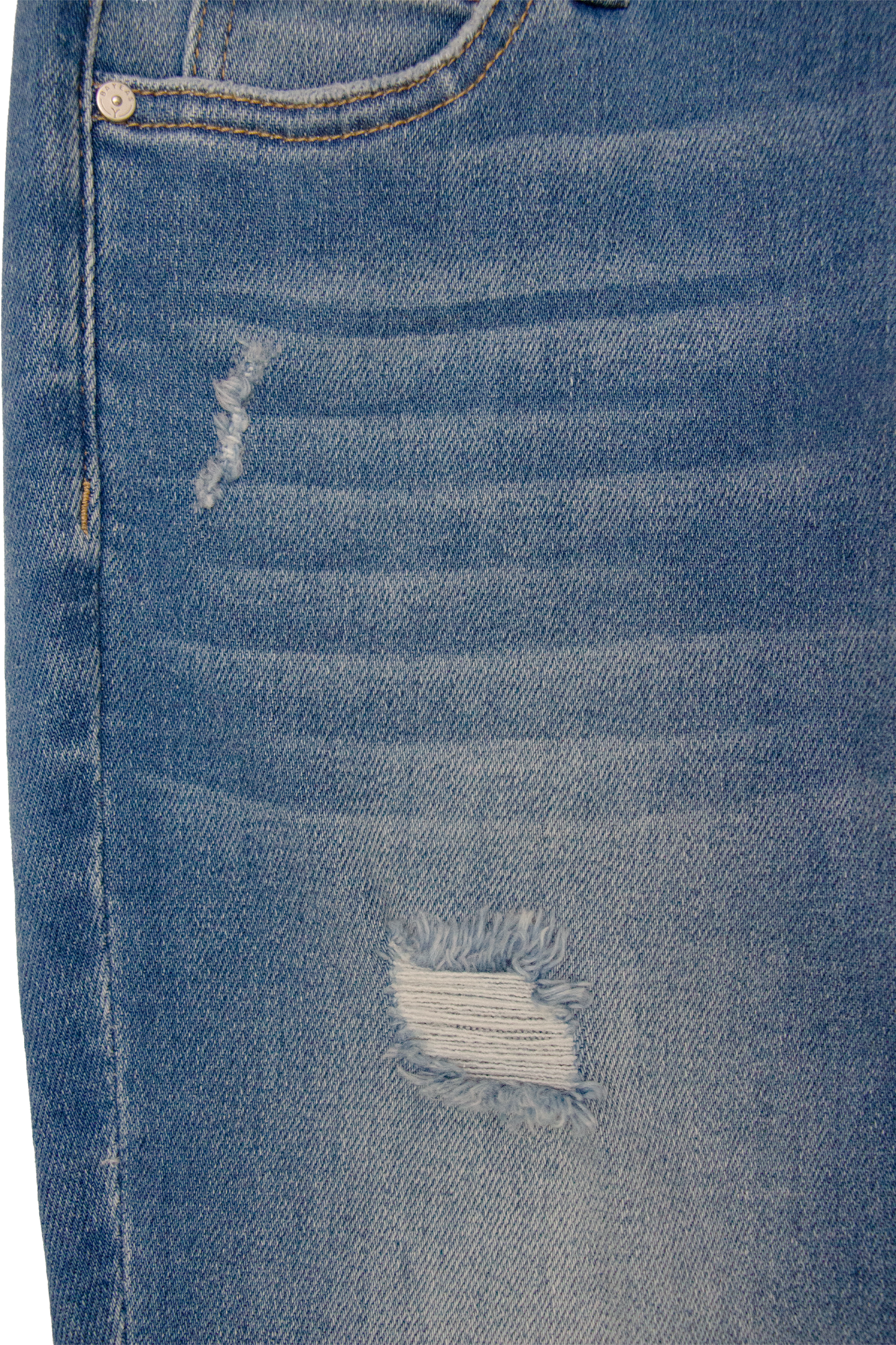 MID RISE CROPPED STRAIGHT LEG DENIM JEANS BYT5291 (DJFQW032) MEDIUM BLUE
