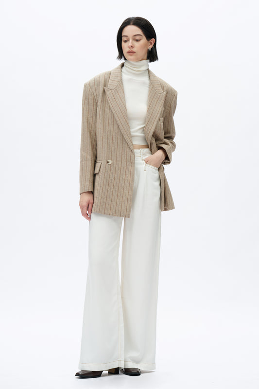 HIGH RISE PLEATED WIDE LEG