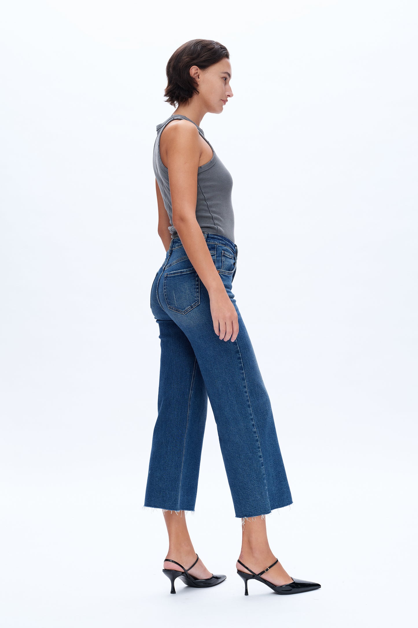 HIGH RISE WIDE LEG JEANS BYW8015 SURF