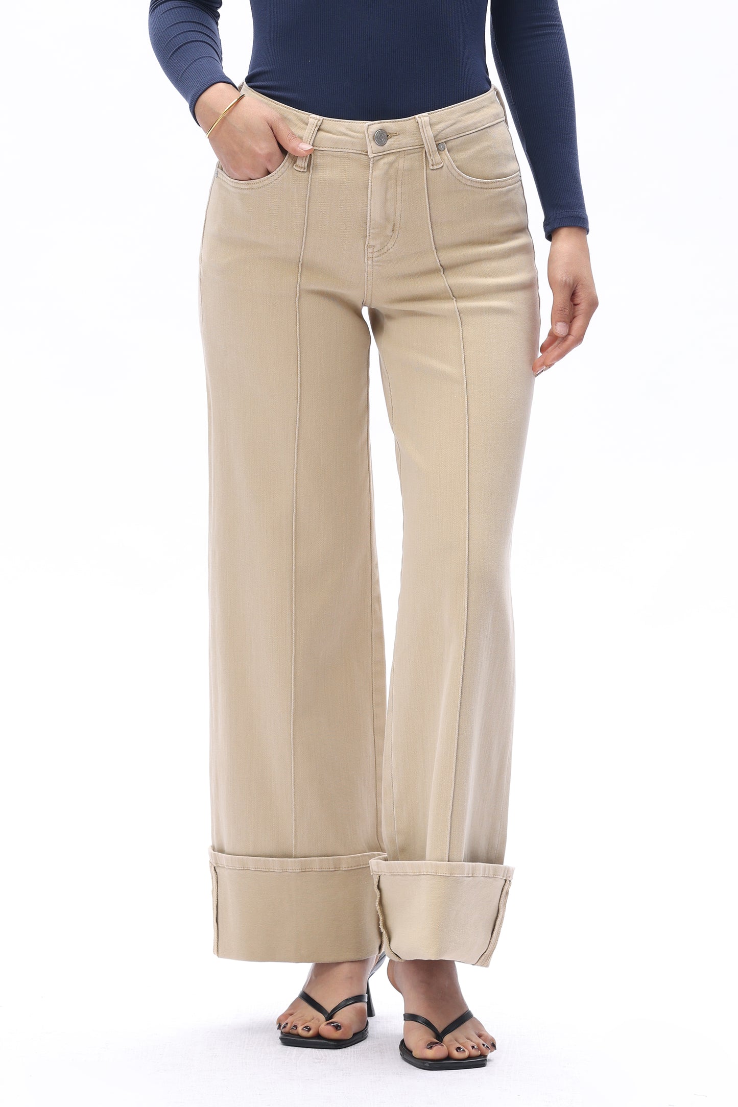 BRIAR MID RISE WIDE LEG BYW8280 (BYJJ018) LIGHT KHAKI