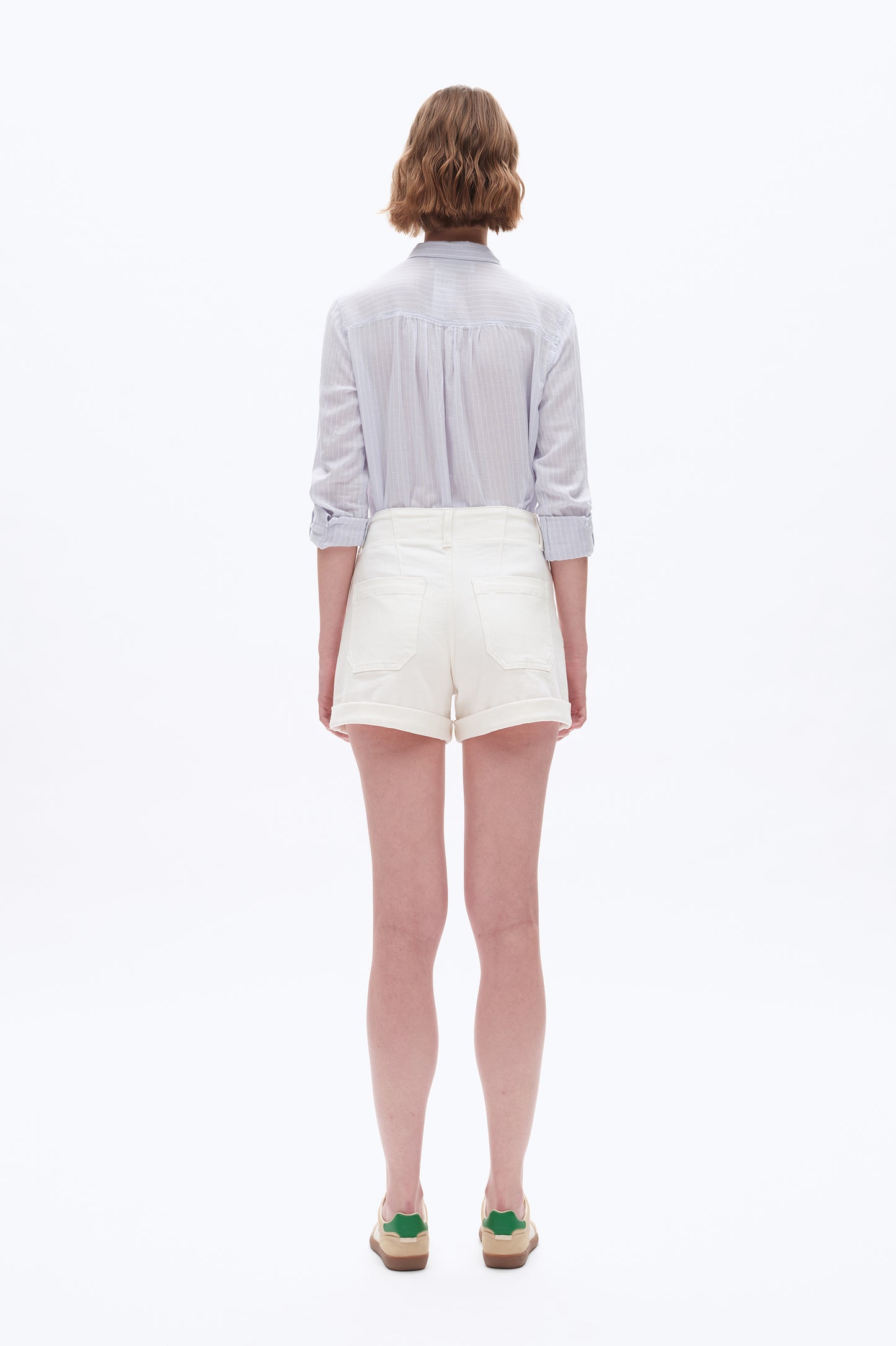 HIGH RISE SHORT PANTS BYH6129 (BYHE328) WHITE