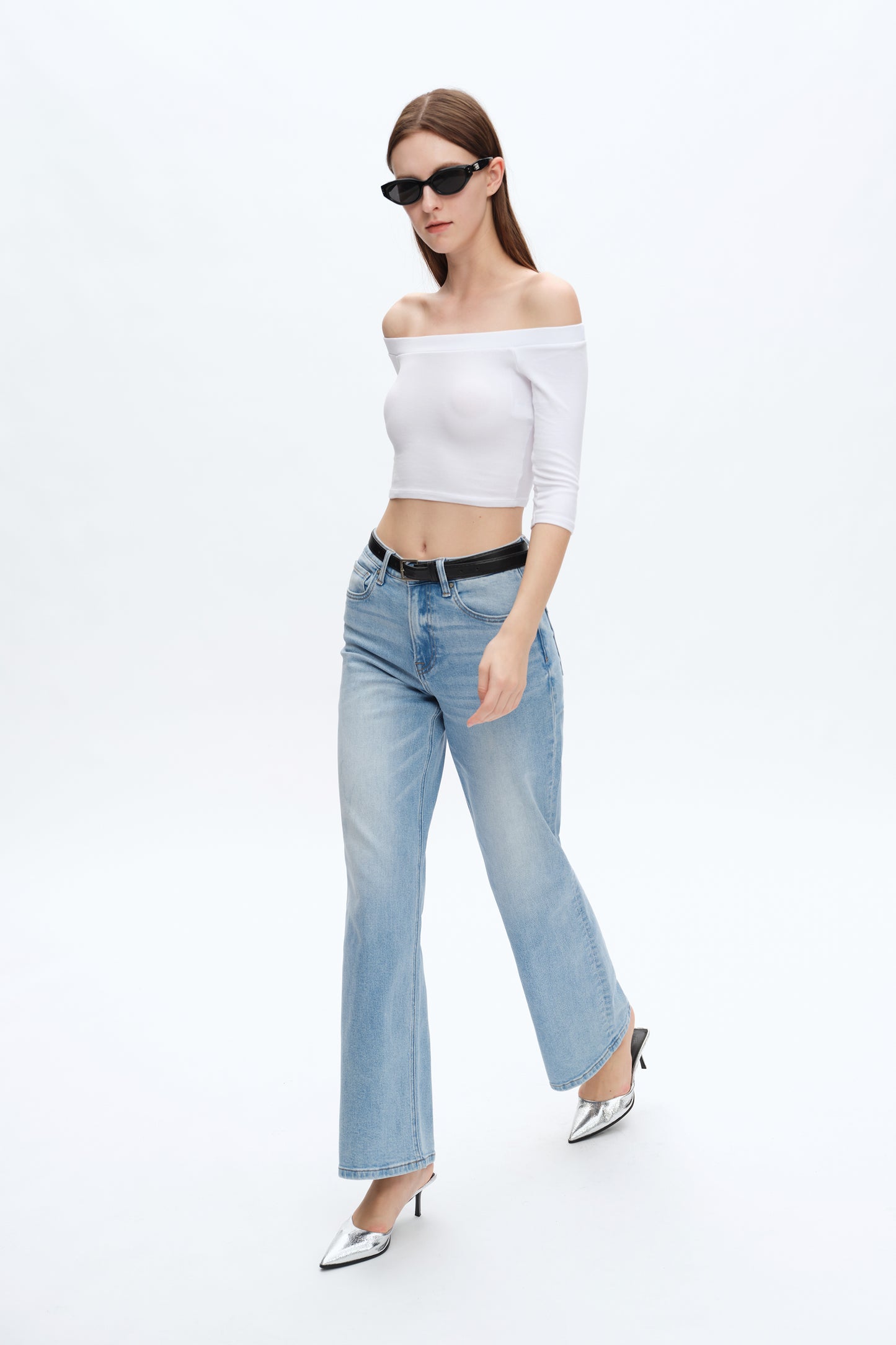 HIGH RISE STRAIGHT LEG JEANS BYT5167 (BYHE016) SWISS BLUE