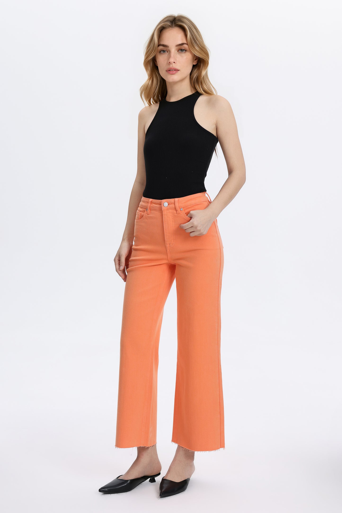 HIGH RISE WIDE LEG BYW8015 ORANGE