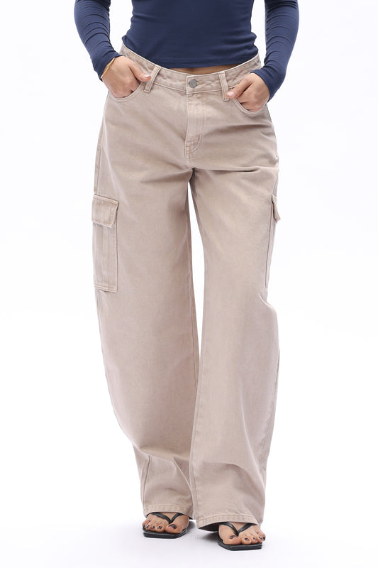 GRETA LOW RISE BARREL BYOX018 (BYHE261) LIGHT KHAKI