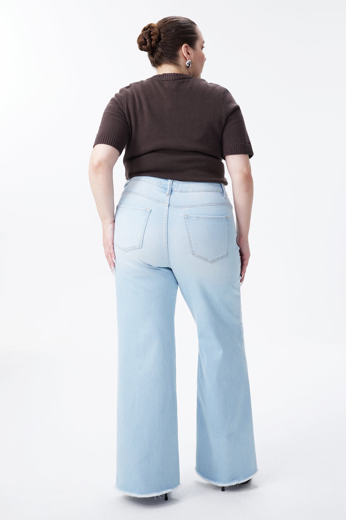PLUS MID RISE WIDE LEG