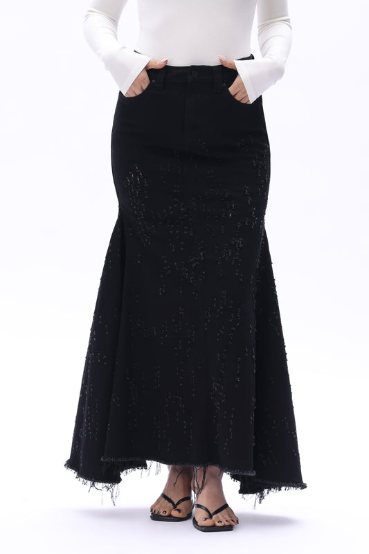 CAIUS MID RISE SKIRT BYK7086 (BYHE291) BLACK