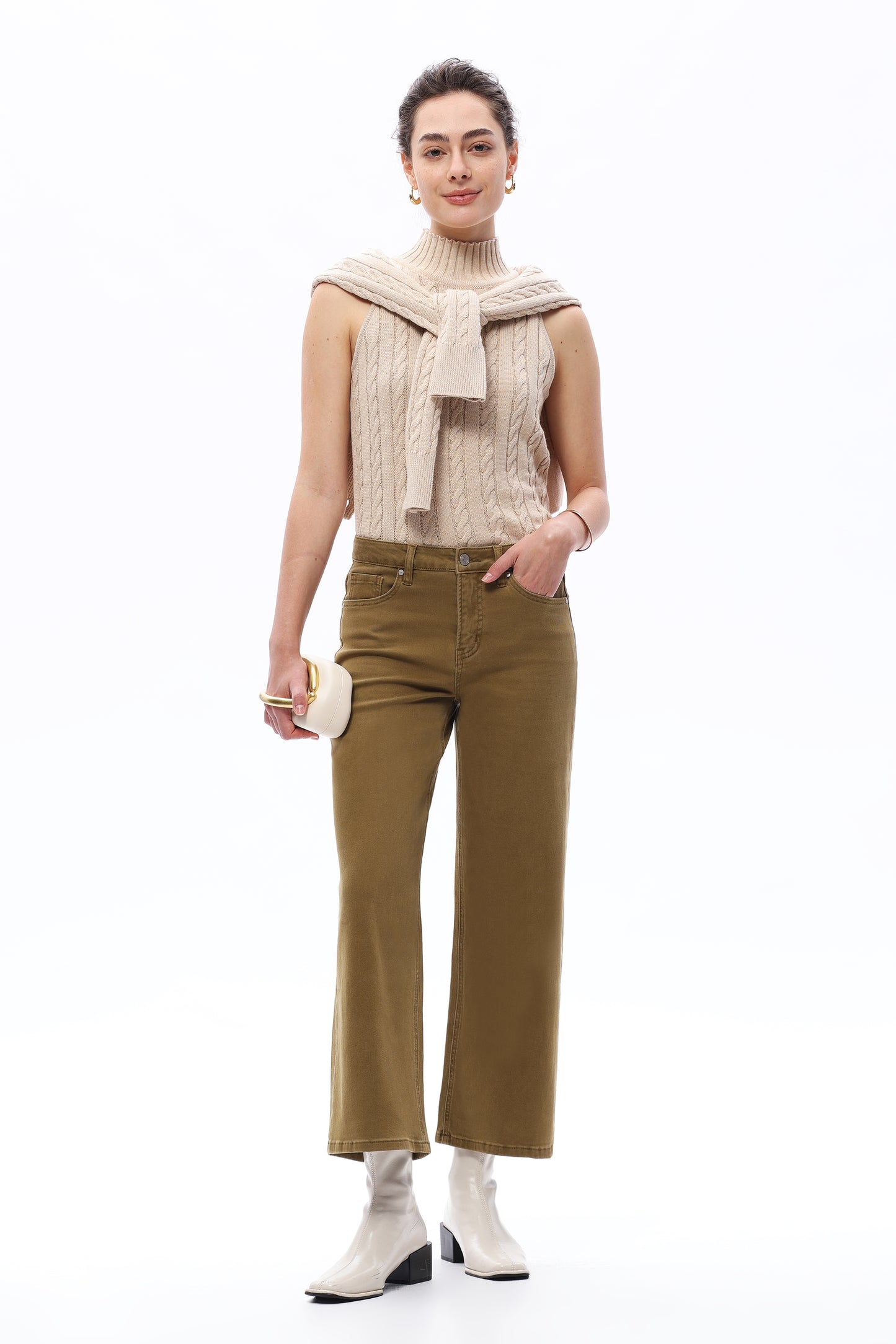 MID RISE STRAIGHT BYT5198 CAMEL