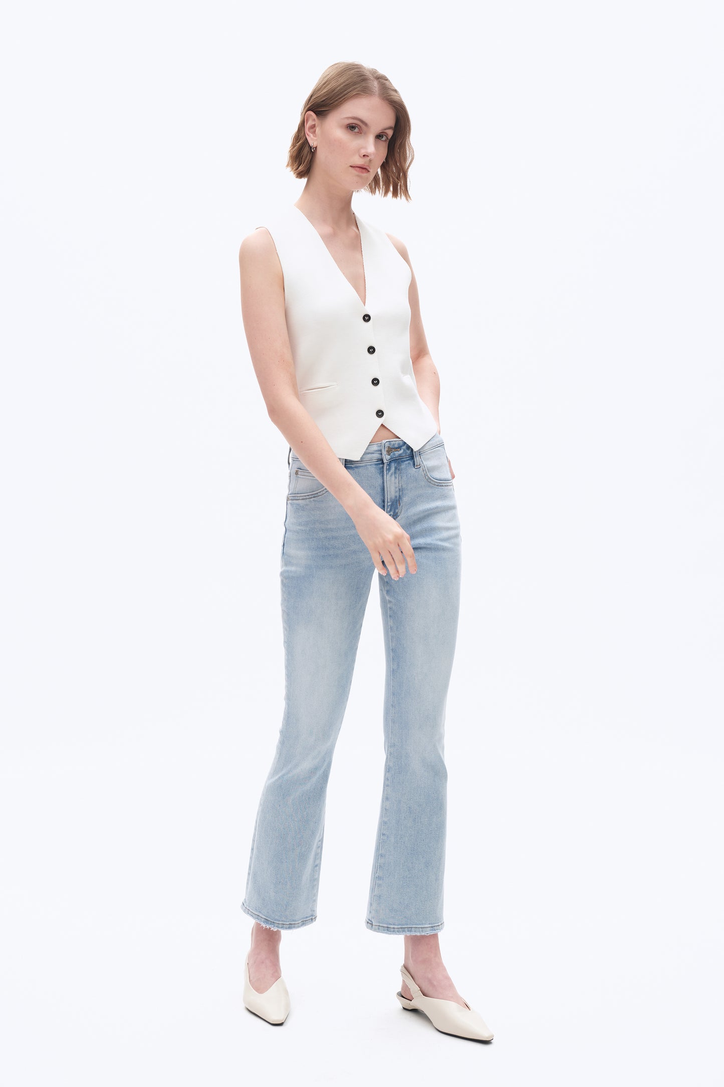 MID RISE BOOTCUT DENIM JEANS BYF1158 (BYMJ161) LIGHT BLUE