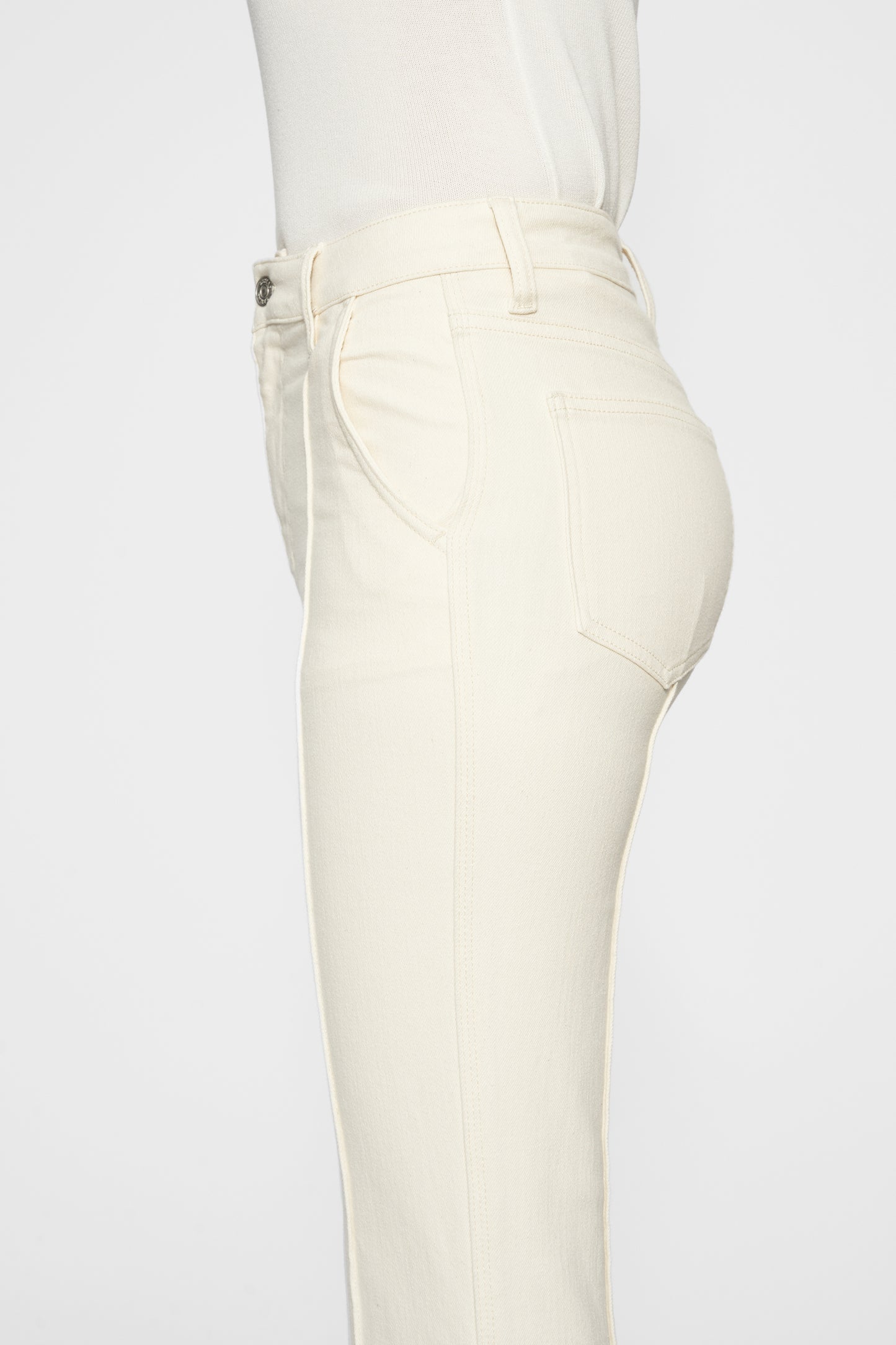 ROSE HIGH RISE FLARE LEG PANTS BYF1140 (BYMJ035) WHITE