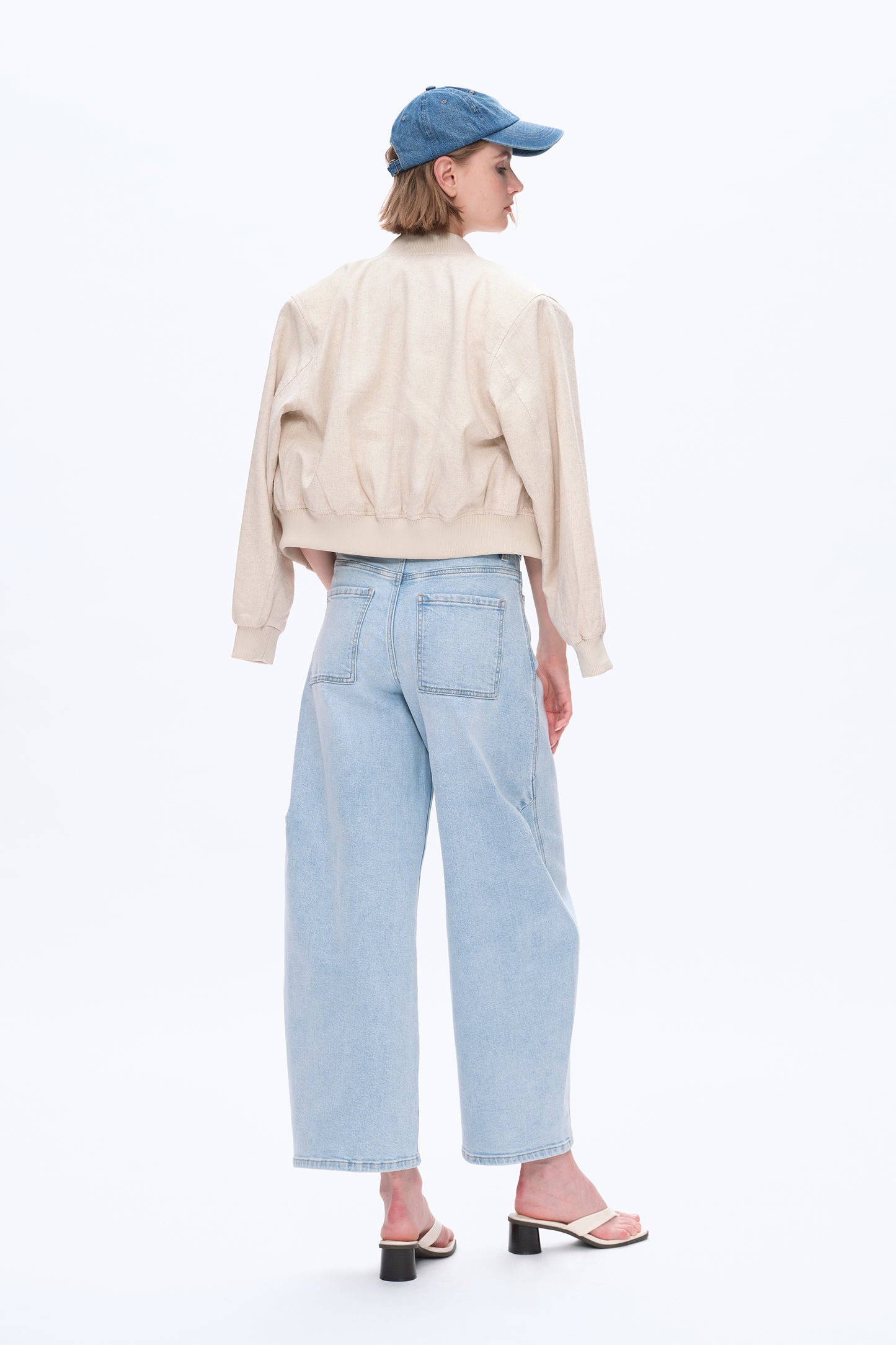 MID RISE BALLOON DENIM JEANS BYOX005 (BYMJ192) LIGHT BLUE