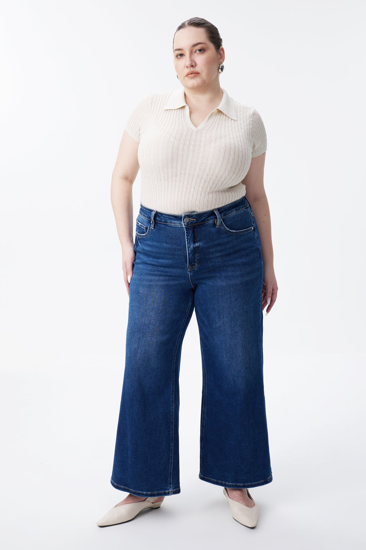 PLUS LISA MID RISE WIDE LEG