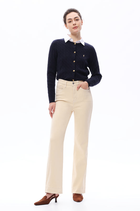 SUPER HIGH RISE BOOTCUT BYF1173 VANILLA GREAM