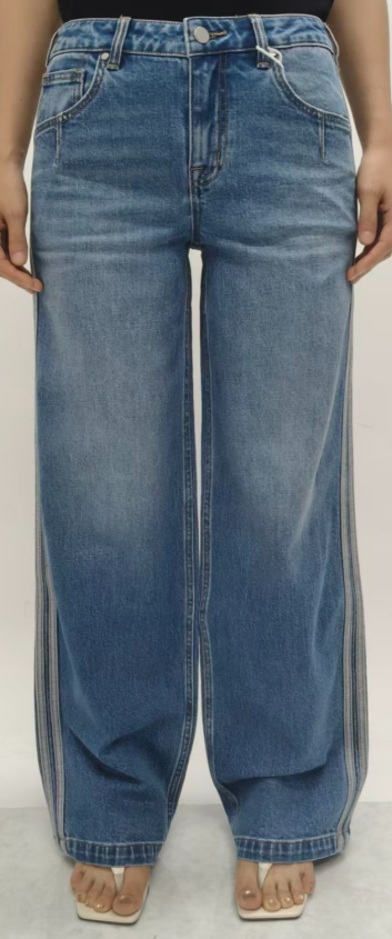 NEW YORK MID RISE WIDE LEG FULL JEANS BYW8408