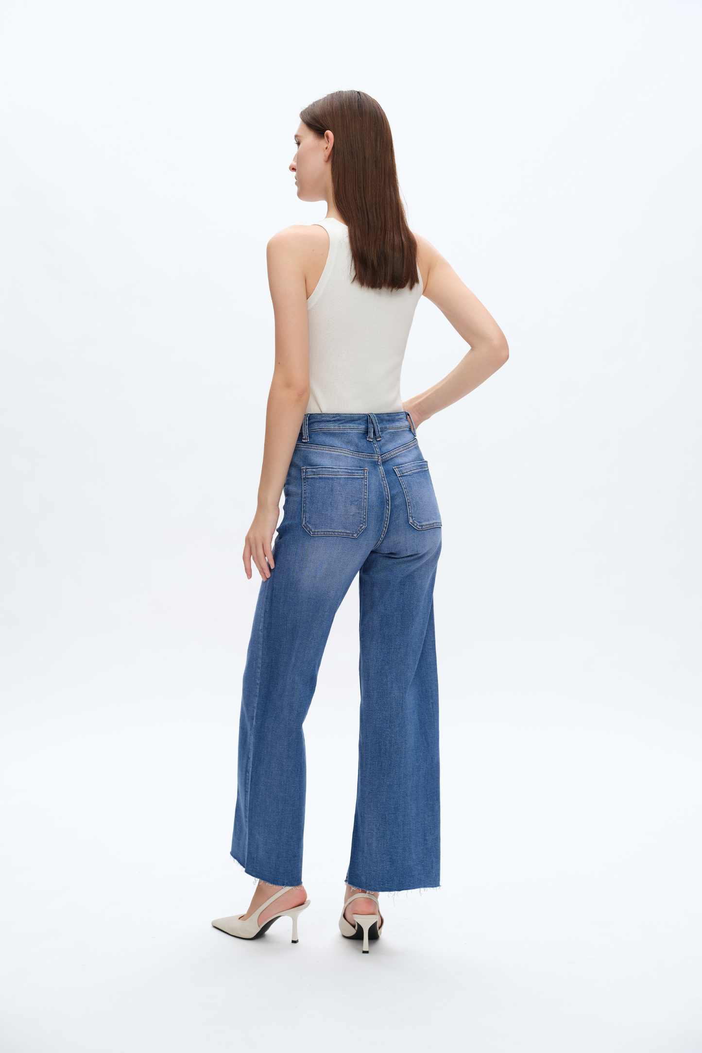 JESS HIGH RISE RELAXED STRAIGHT JEANS BYT5190 (BYLY015) BLUELOVER