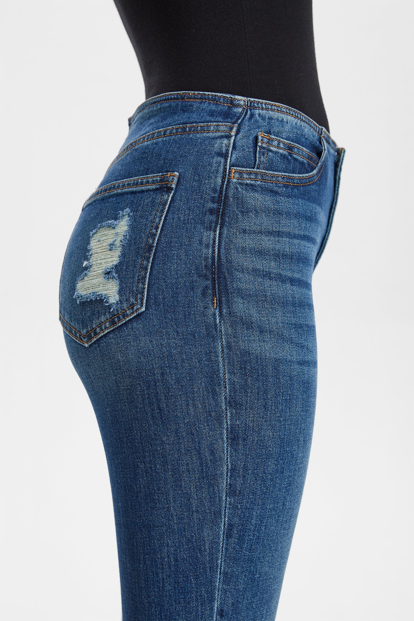 HIGH RISE BOOTCUT FLARE JEANS BYF1111 NAVY