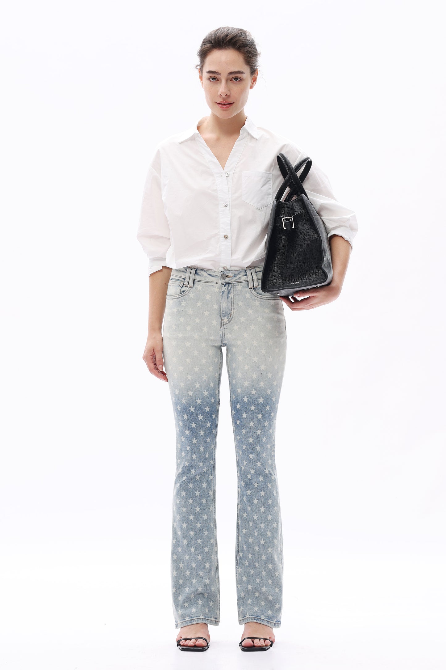 MID RISE BOOTCUT WITH STAR PRINT