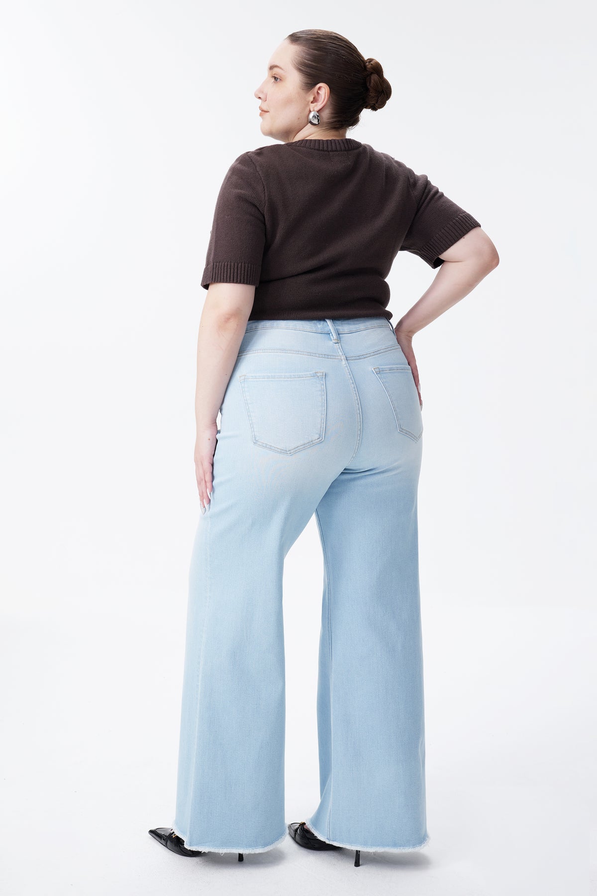 PLUS MID RISE WIDE LEG