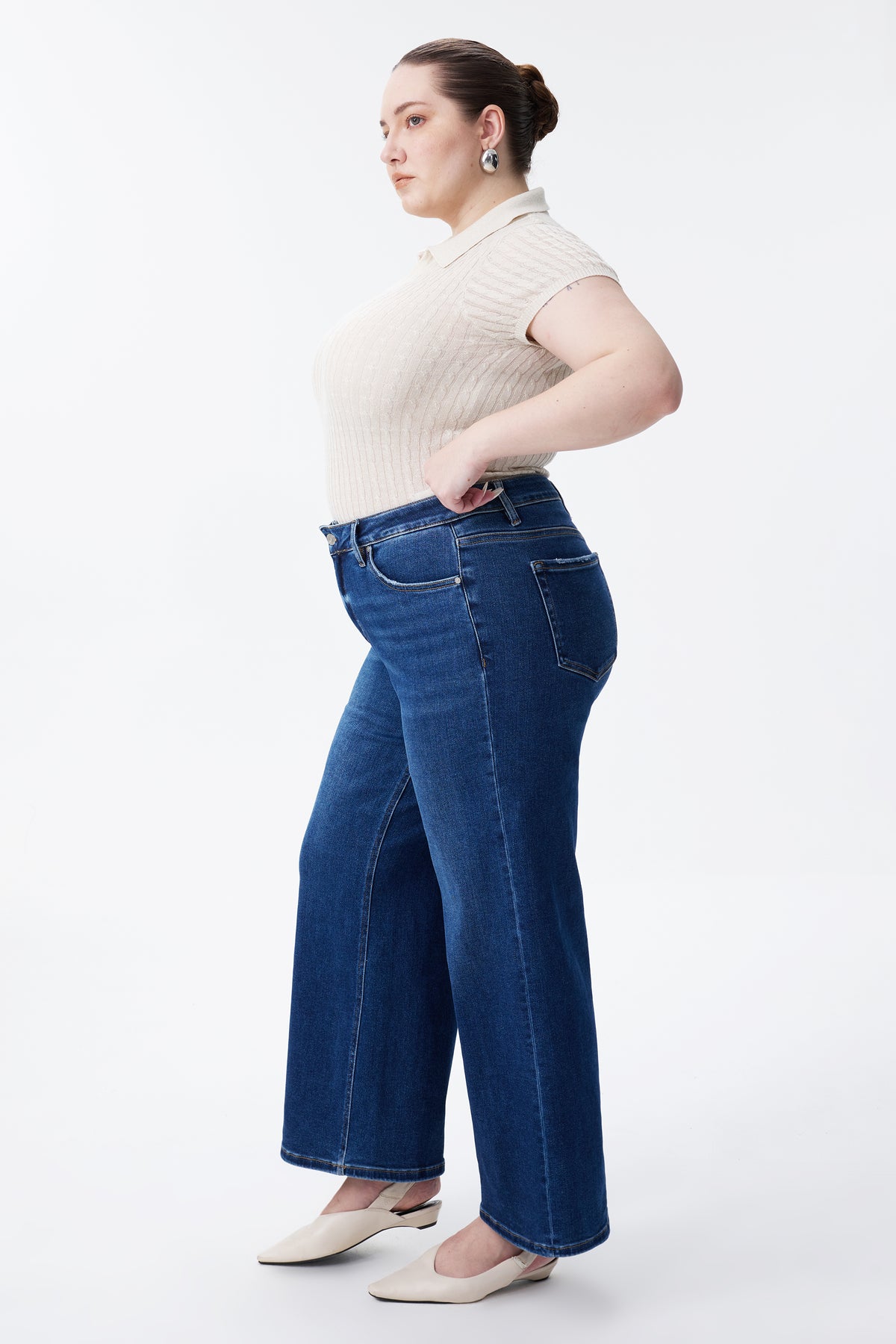PLUS LISA MID RISE WIDE LEG