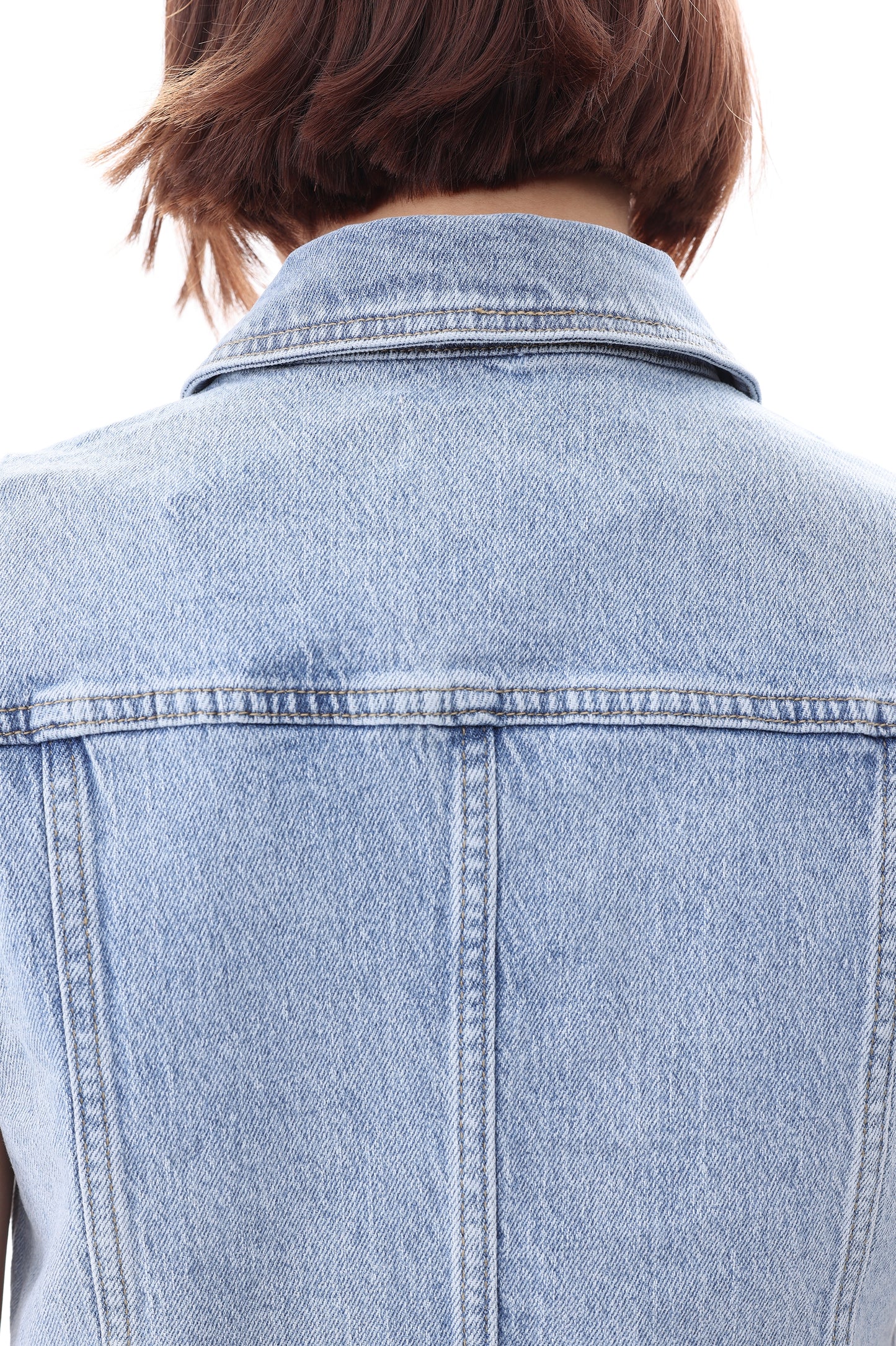 CROPPED DENIM VEST BYV4008