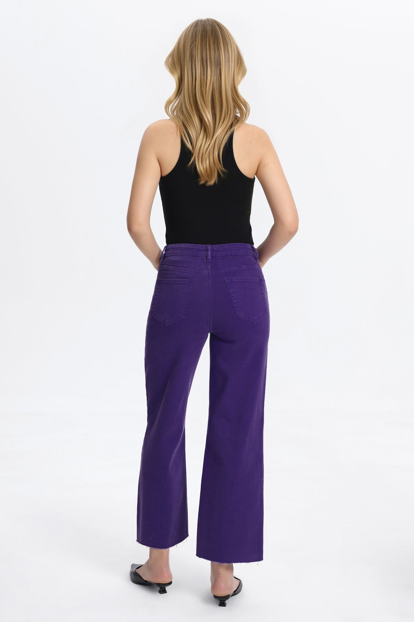 HIGH RISE WIDE LEG BYW8015 PURPLE
