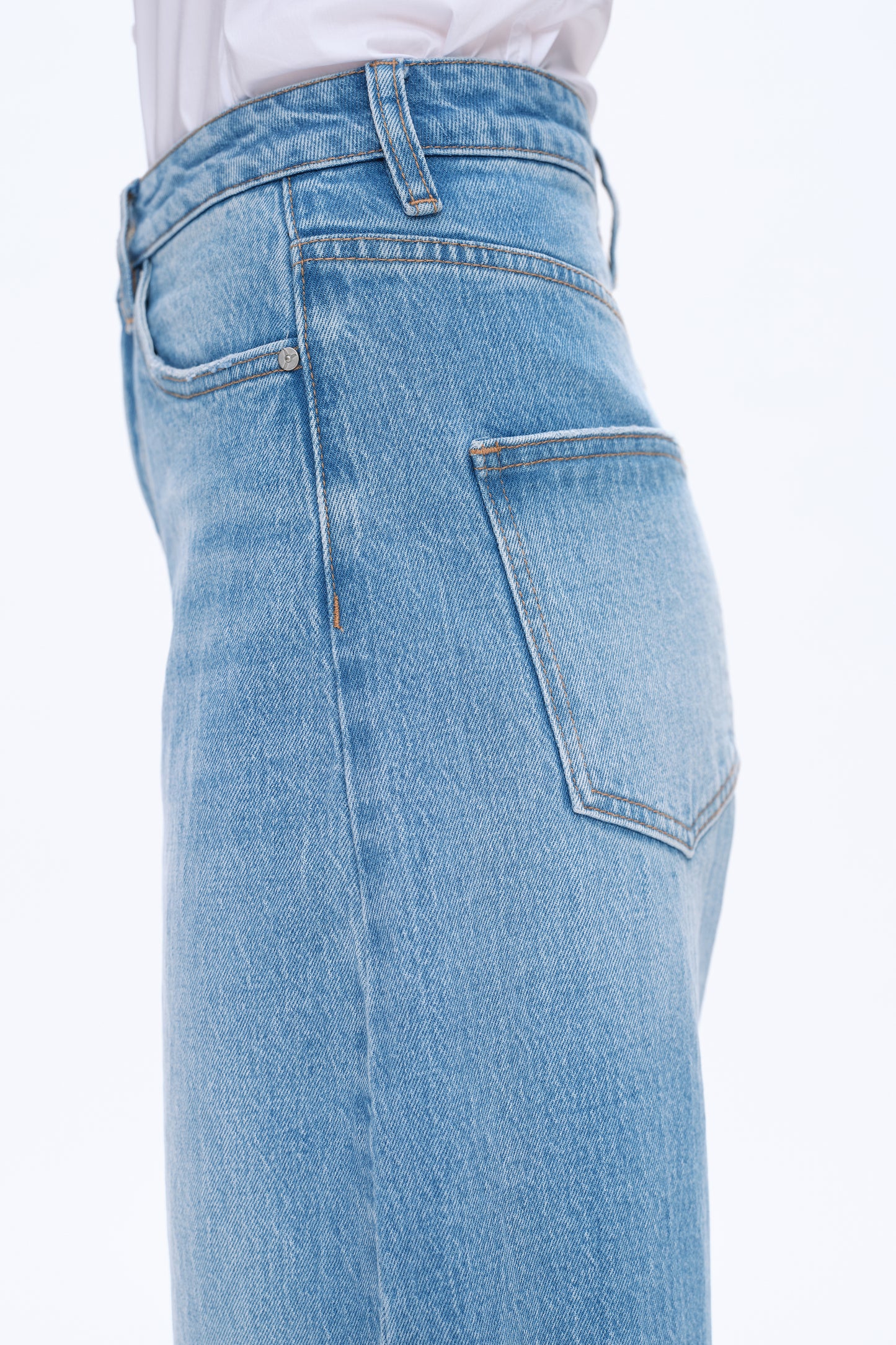 DAISY HIGH RISE WIDE LEG DENIM JEANS BYW8155 (BYGG008) LIGHT BLUE