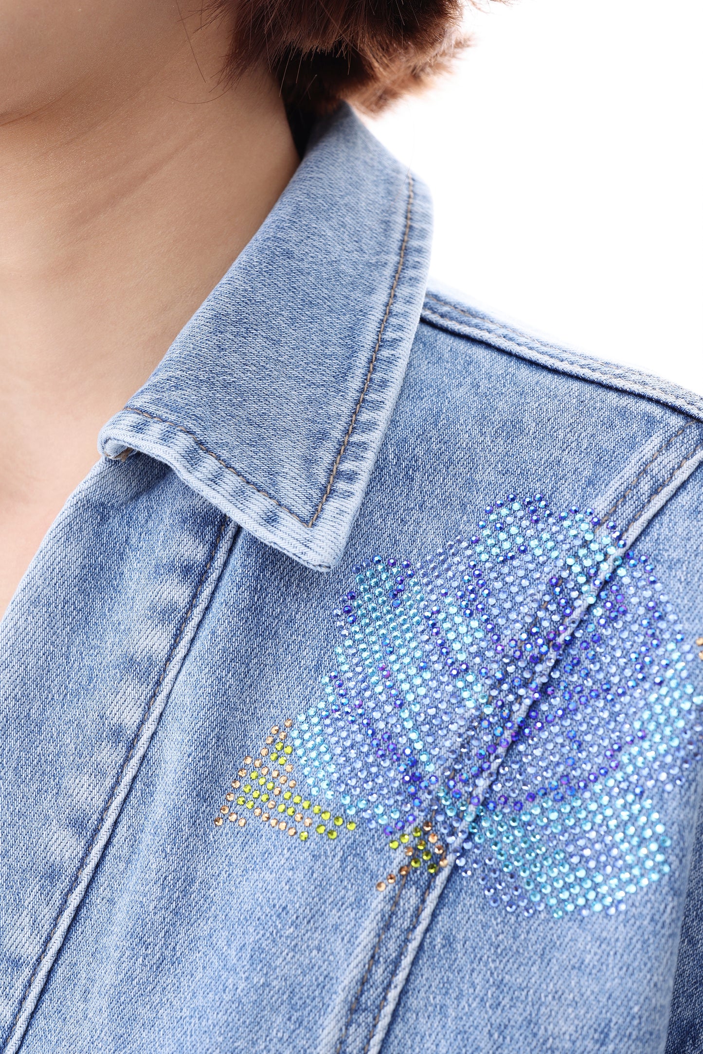 MILAN RHINESTONE EMBELLISHED SHIRT BYJ9093