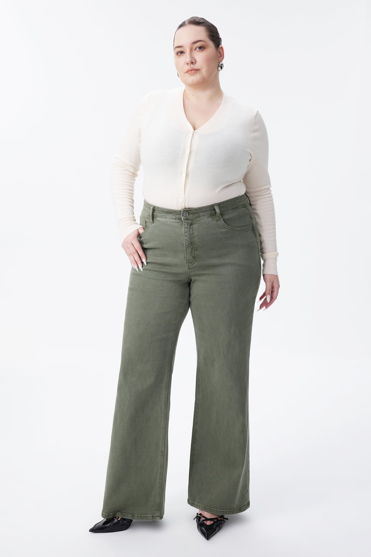 PLUS MID RISE STRAIGHT BYT5198-P GREEN