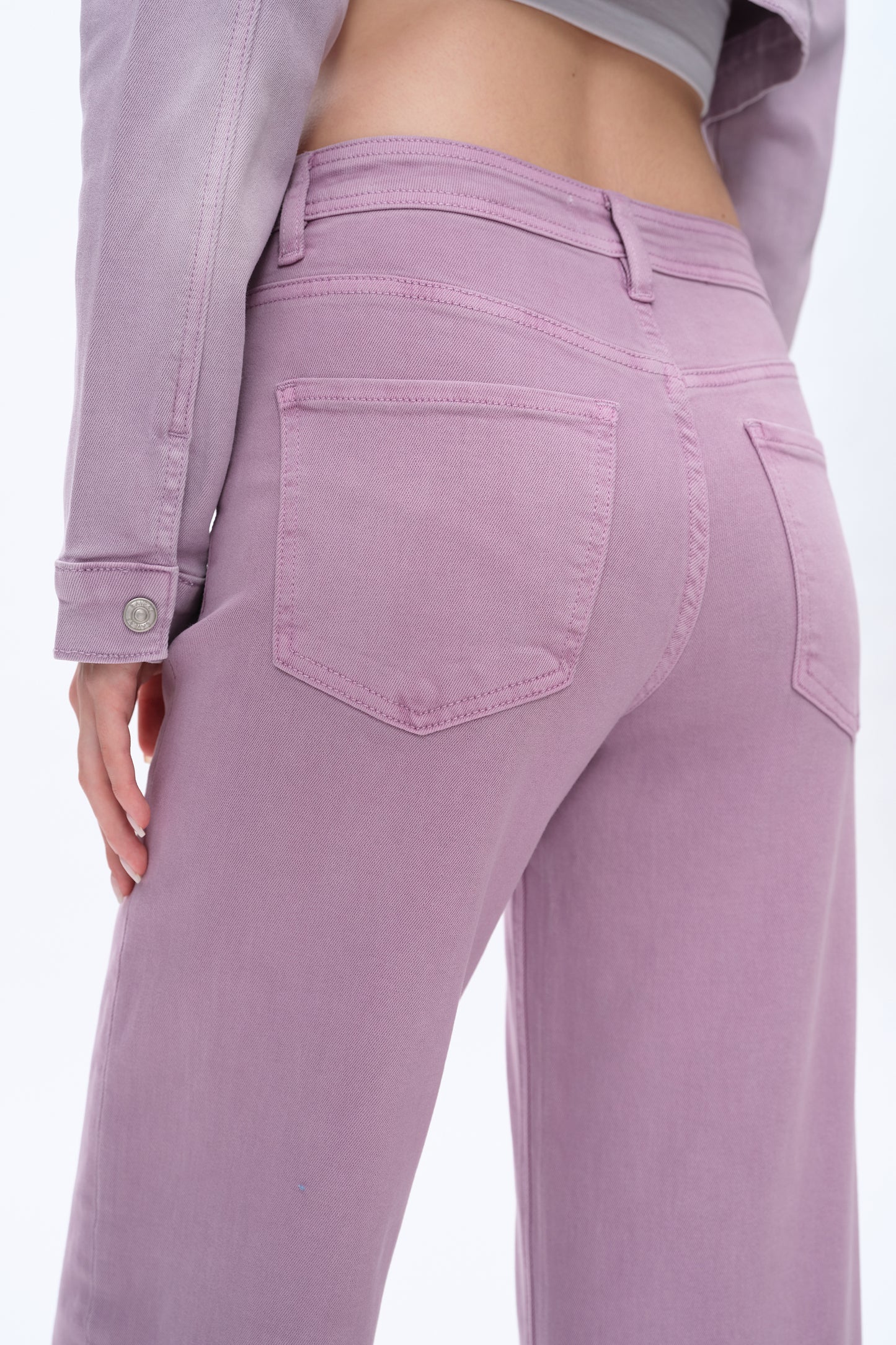 FLORA HIGH RISE STRAIGHT PANTS BYT5211 (BYHE124) PURPLE