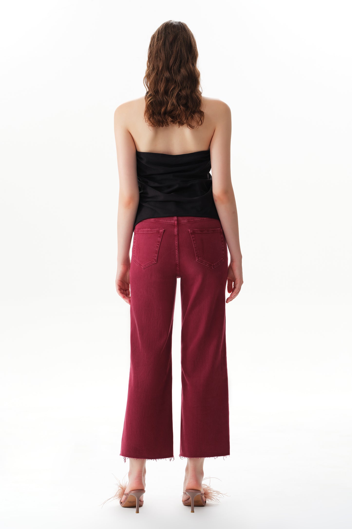 HIGH RISE WIDE LEG (WINE)BYW8015