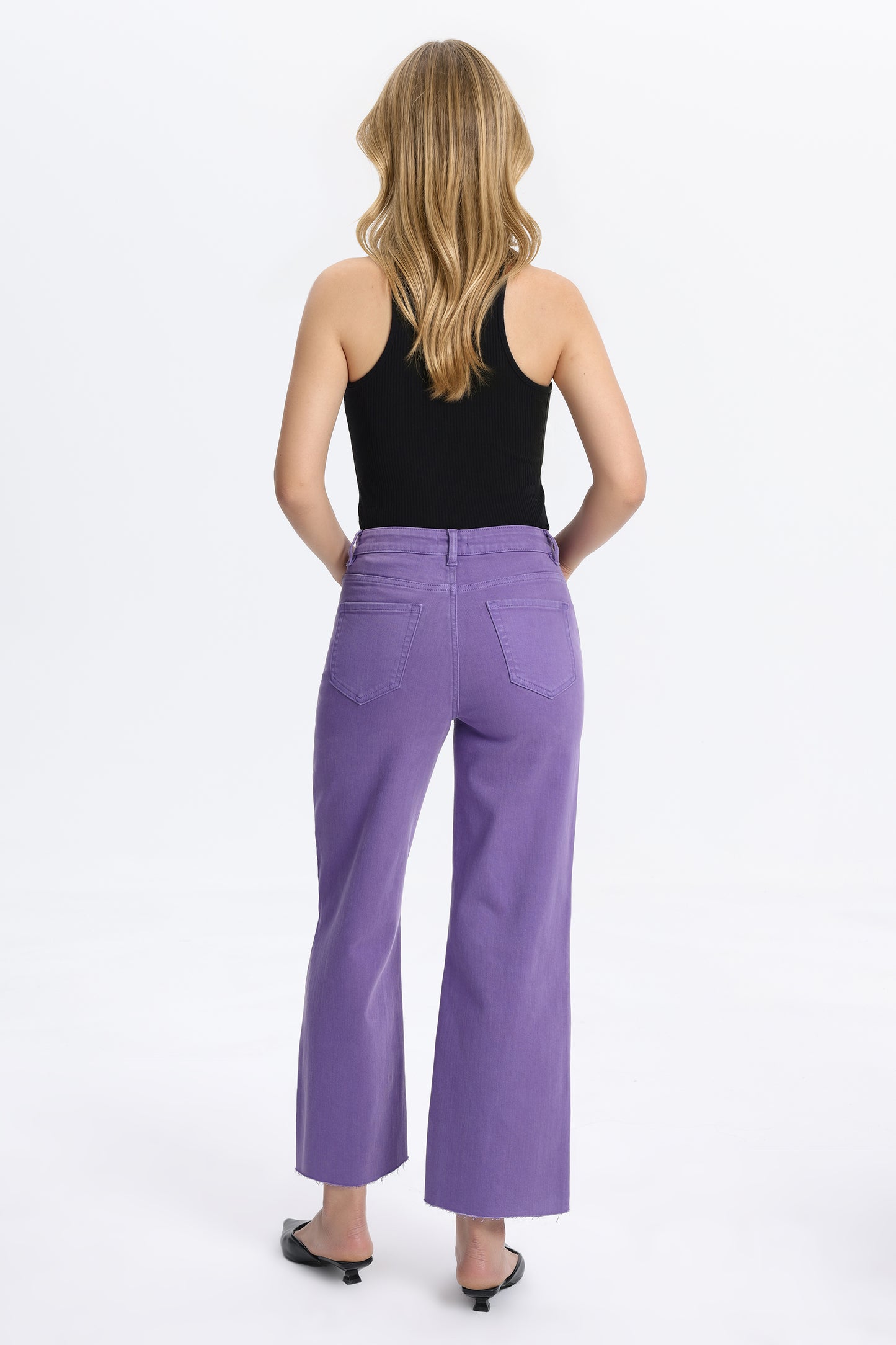 HIGH RISE WIDE LEG BYW8015 LAVENDER
