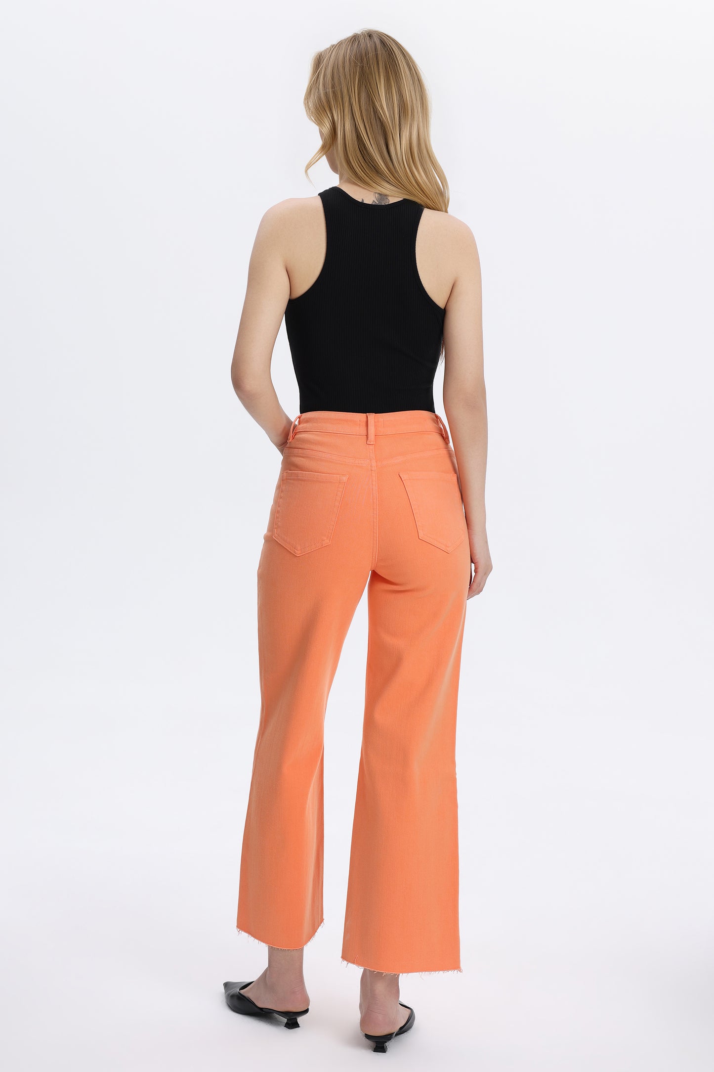 HIGH RISE WIDE LEG BYW8015 ORANGE