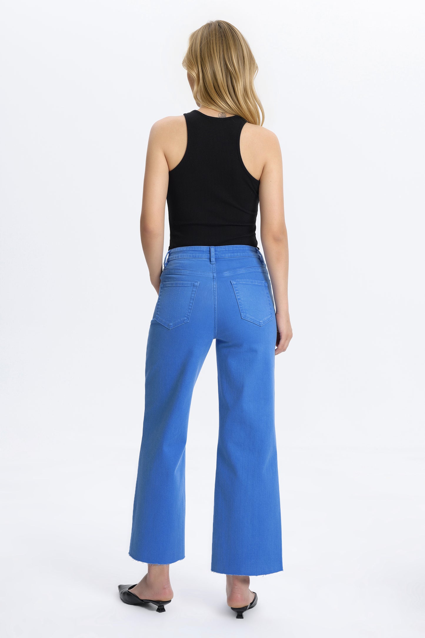 HIGH RISE WIDE LEG BYW8015 BLUE