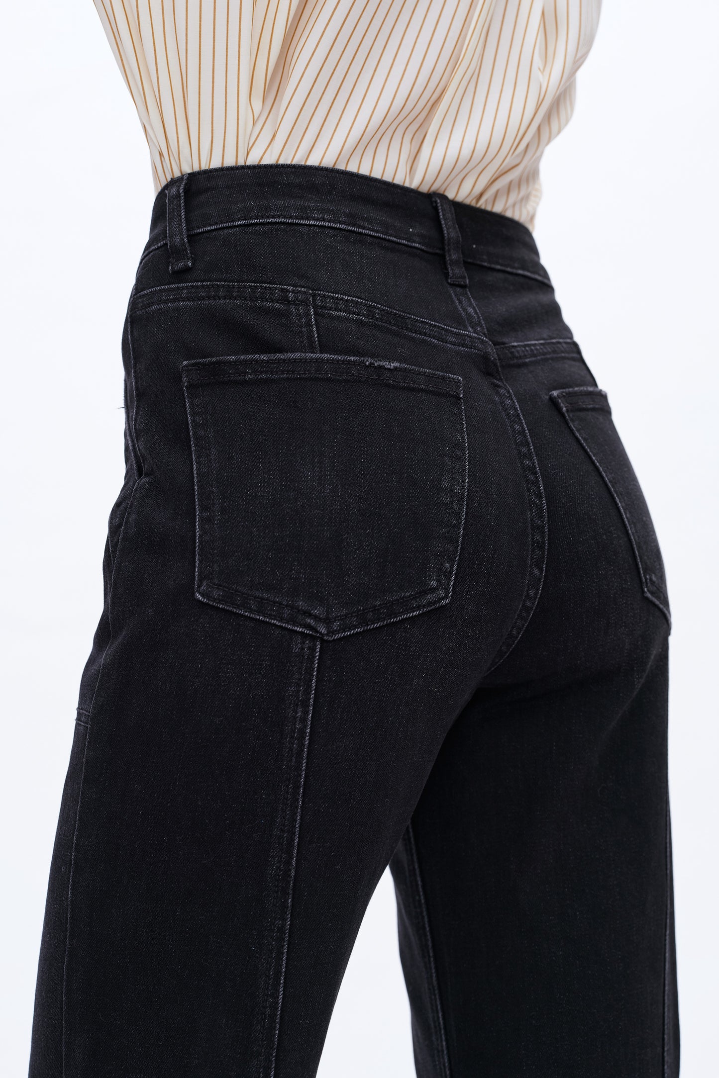 HIGH RISE WIDE LEG JEANS BYW8084 BLACK