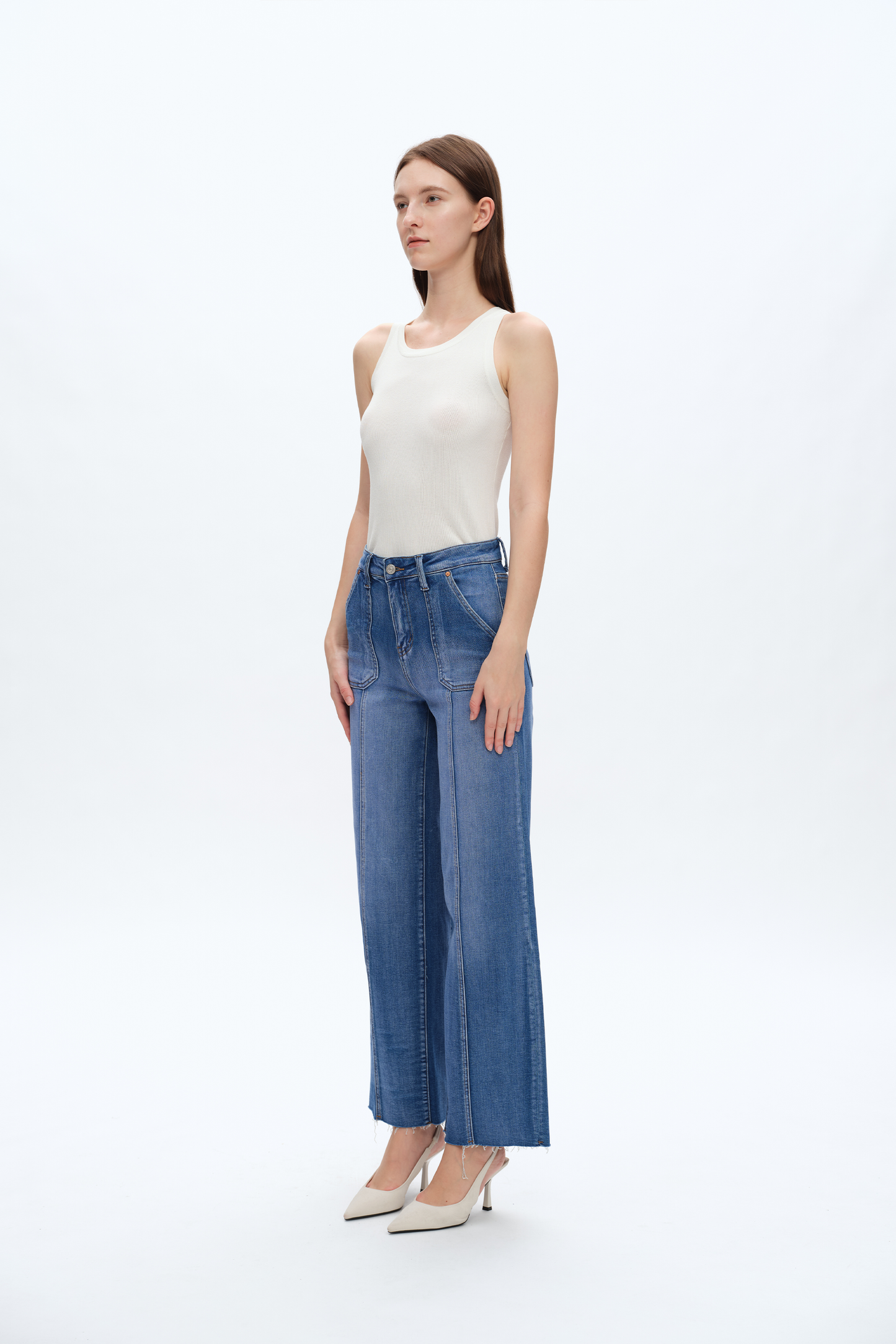 JESS HIGH RISE RELAXED STRAIGHT JEANS BYT5190 (BYLY015) BLUELOVER