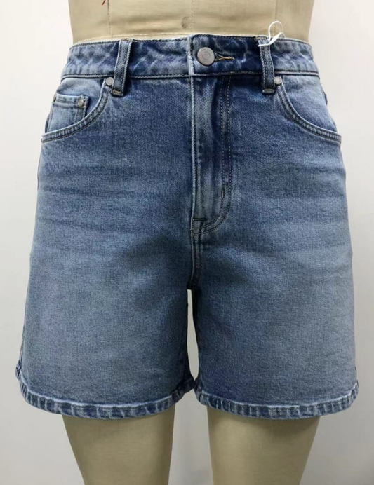 MIAMI SUPER HIGH RISE A LINE DENIM SHORTS BYH6156
