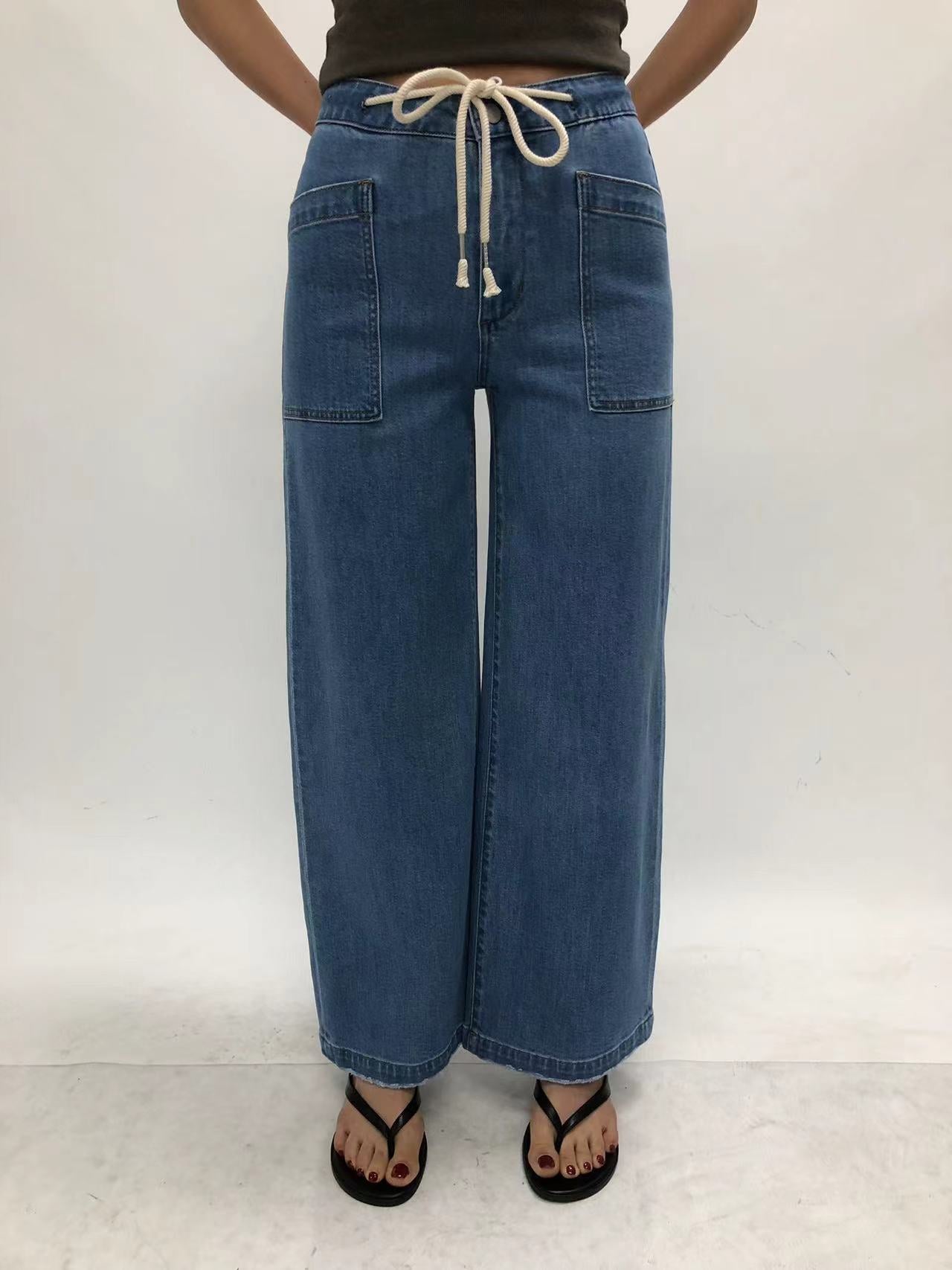 NEW YORK MID RISE WIDE LEG ANKLE JEANS BYW8454