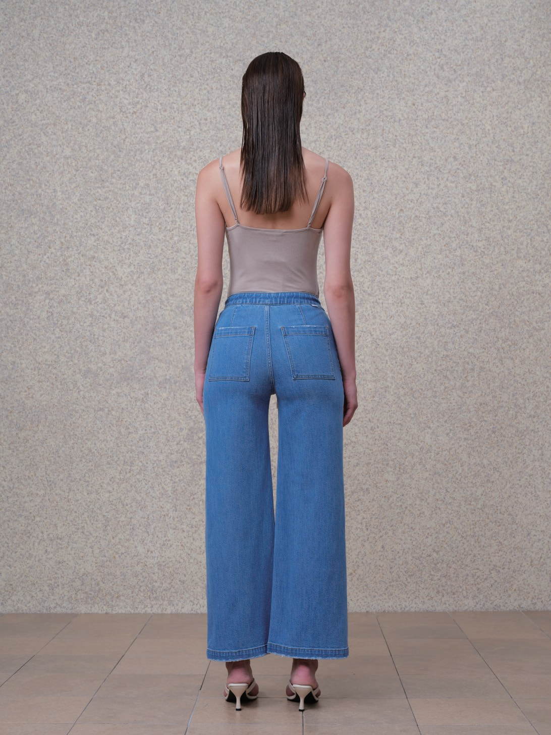 NEW YORK MID RISE WIDE LEG ANKLE JEANS BYW8454