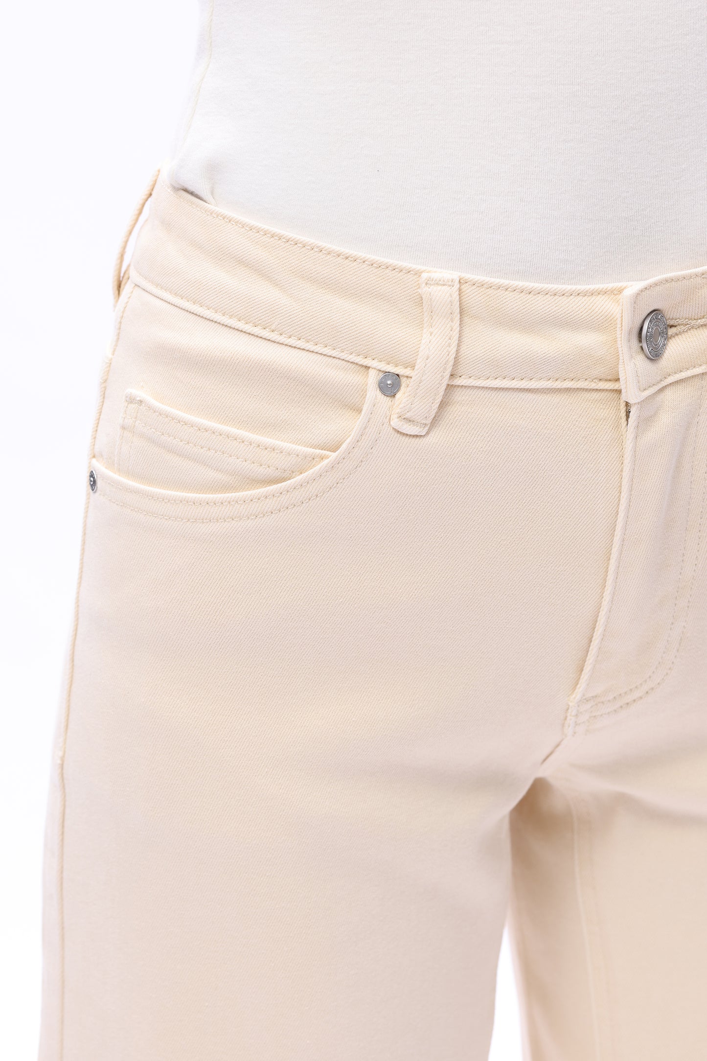 MID RISE BARREL LEG DENIM JEANS 27''