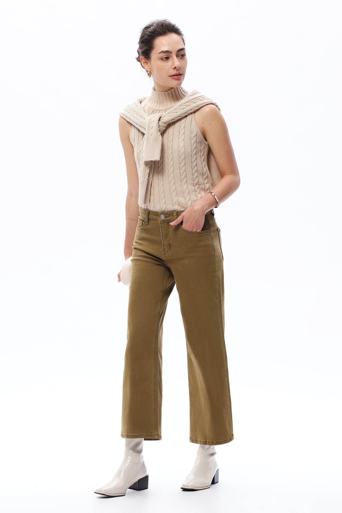 MID RISE STRAIGHT BYT5198 CAMEL