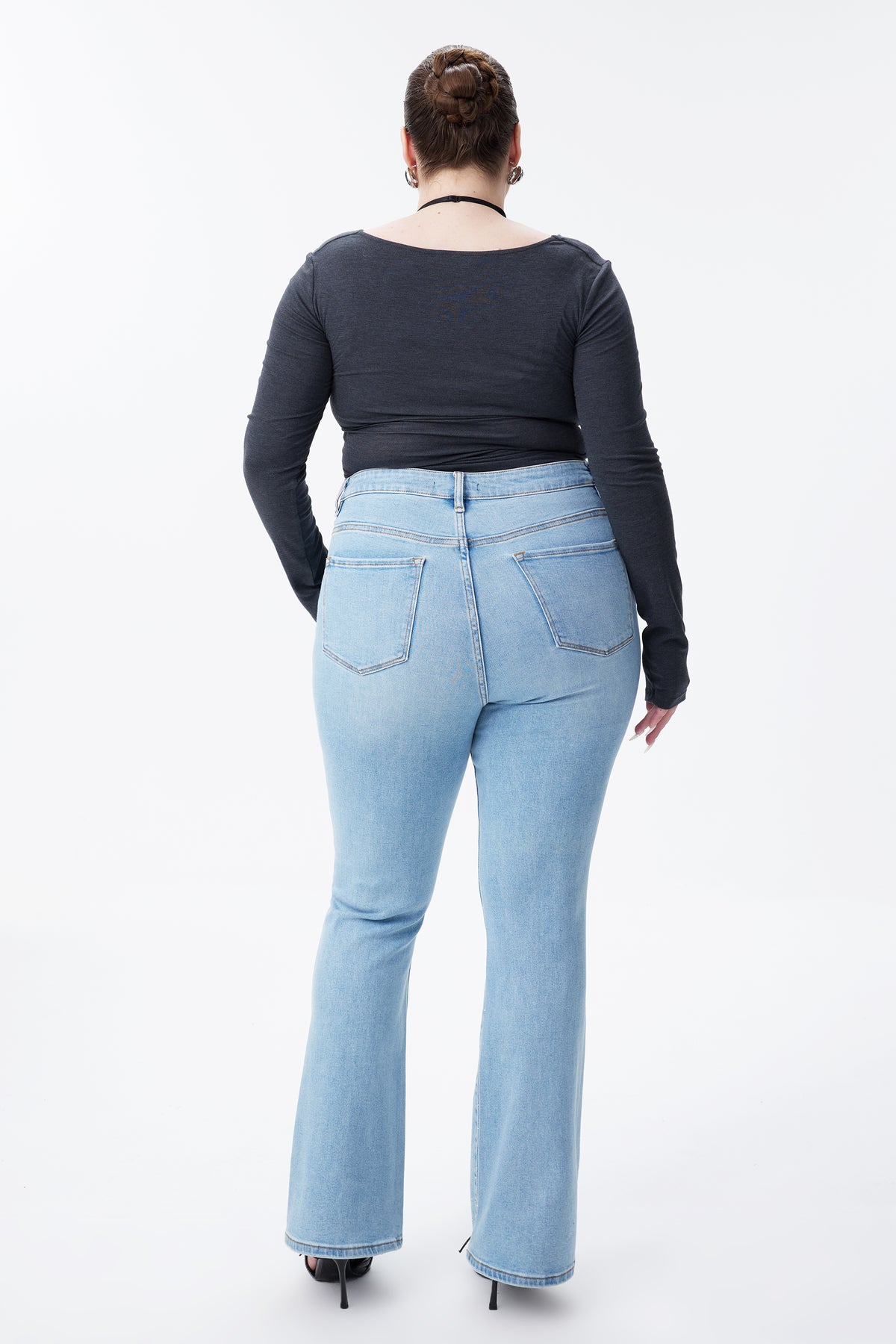 PLUS HIGH RISE BOOTCUT DENIM JEANS