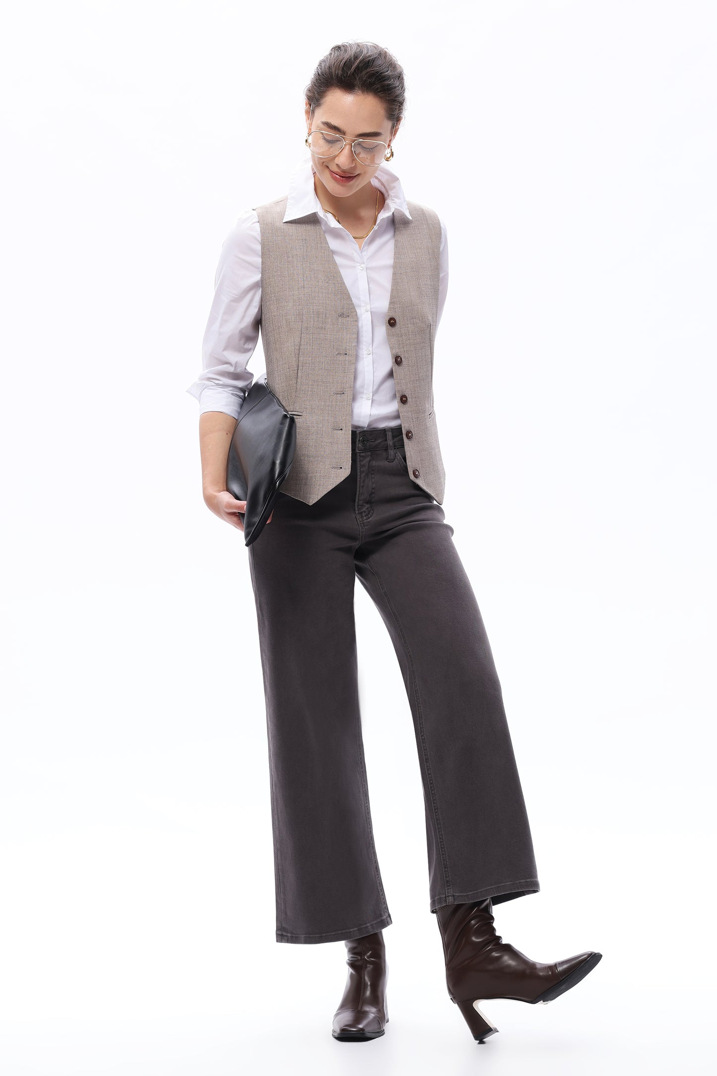 MID RISE STRAIGHT BYT5198 GRAY